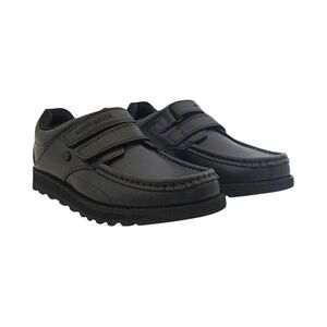 Pretty Green Childrens/Kids Harrow Vel Leather School Shoes / Black